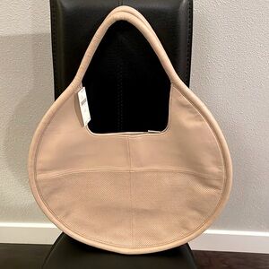 Anthropologie Large Julien Circle Leather Tote Bag in Taupe NEW with TAGS NWT